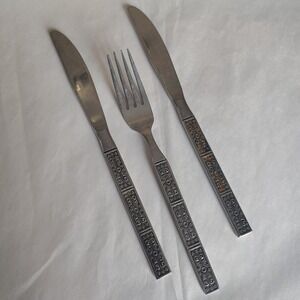 Orleans Silver Co. Stainless ORL16 Lot of 3 Butter Knife And Fork